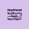 na fioletowym tle czarny napis: festiwal kultury bez barier