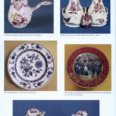 jedna ze stron folderu przedstawia miniaturki zdjęć różnych ceramicznych naczyń