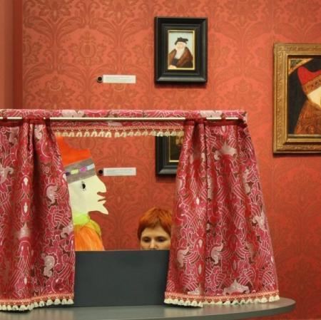 Finał warsztatów "Pałacowy teatr" - przedstawienie kukiełkowe.