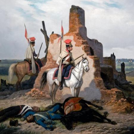  January Suchodolski, Scena batalistyczna, 1868 r. Zbiory Muzeum Sztuki w Łodzi