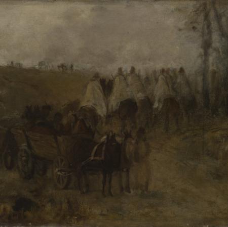 Maksymilian Gierymski, Pochód ułanów polskich w ok. 1830 r. Zbiory Muzeum Sztuki w Łodzi