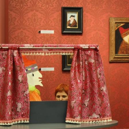 Finał warsztatów "Pałacowy teatr" - przedstawienie kukiełkowe.