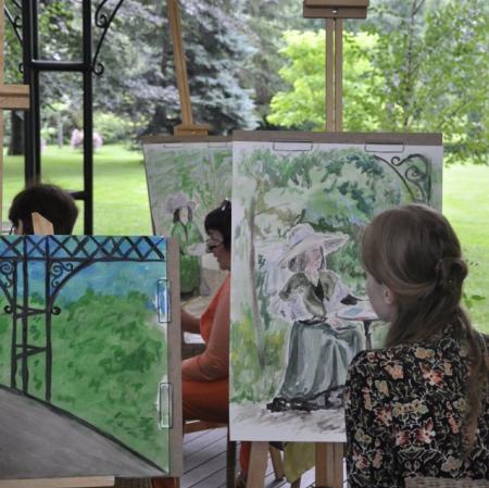 Warsztaty malarskie w przypałacowym ogrodzie