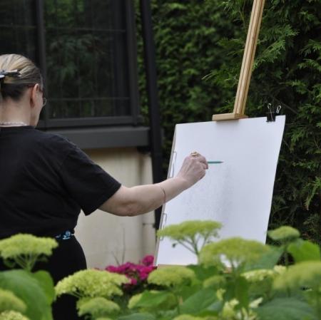 Warsztaty malarskie w przypałacowym ogrodzie