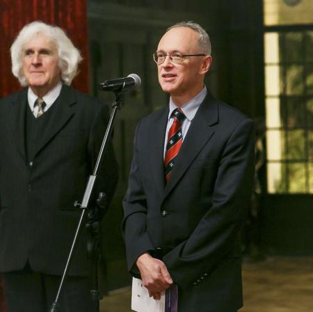 Od prawej - Marian Wołkowski-Wolski, prezes Fundacji XX