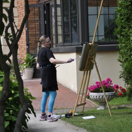 Warsztaty malarskie w przypałacowym ogrodzie