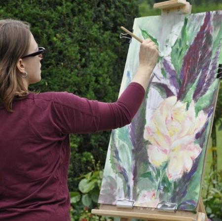 Warsztaty malarskie w przypałacowym ogrodzie