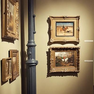 framed pictures on the walls