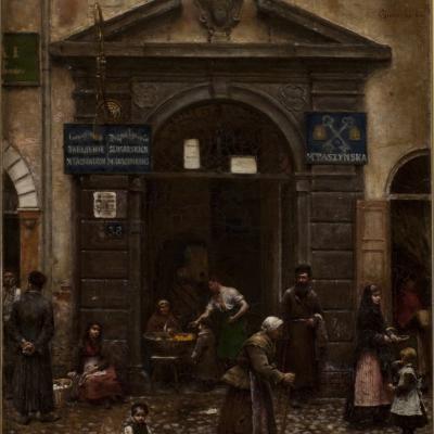 Alekander Gierymski, Brama na stary mieście, 1883, kolekcja Muzeum Sztuki w Łodzi